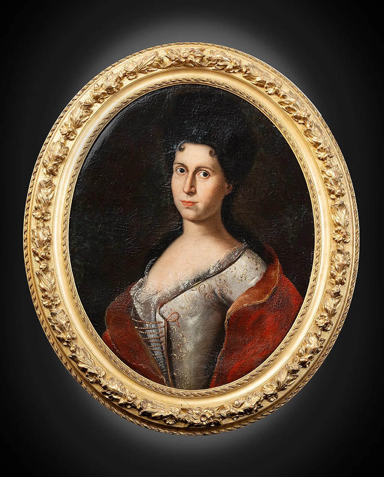 French noblewoman oil painting on canvas, 18th century 1