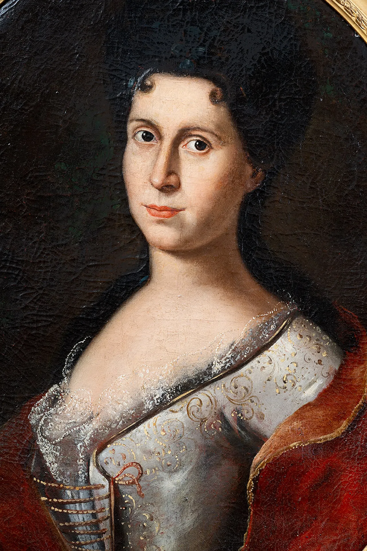 French noblewoman oil painting on canvas, 18th century 2