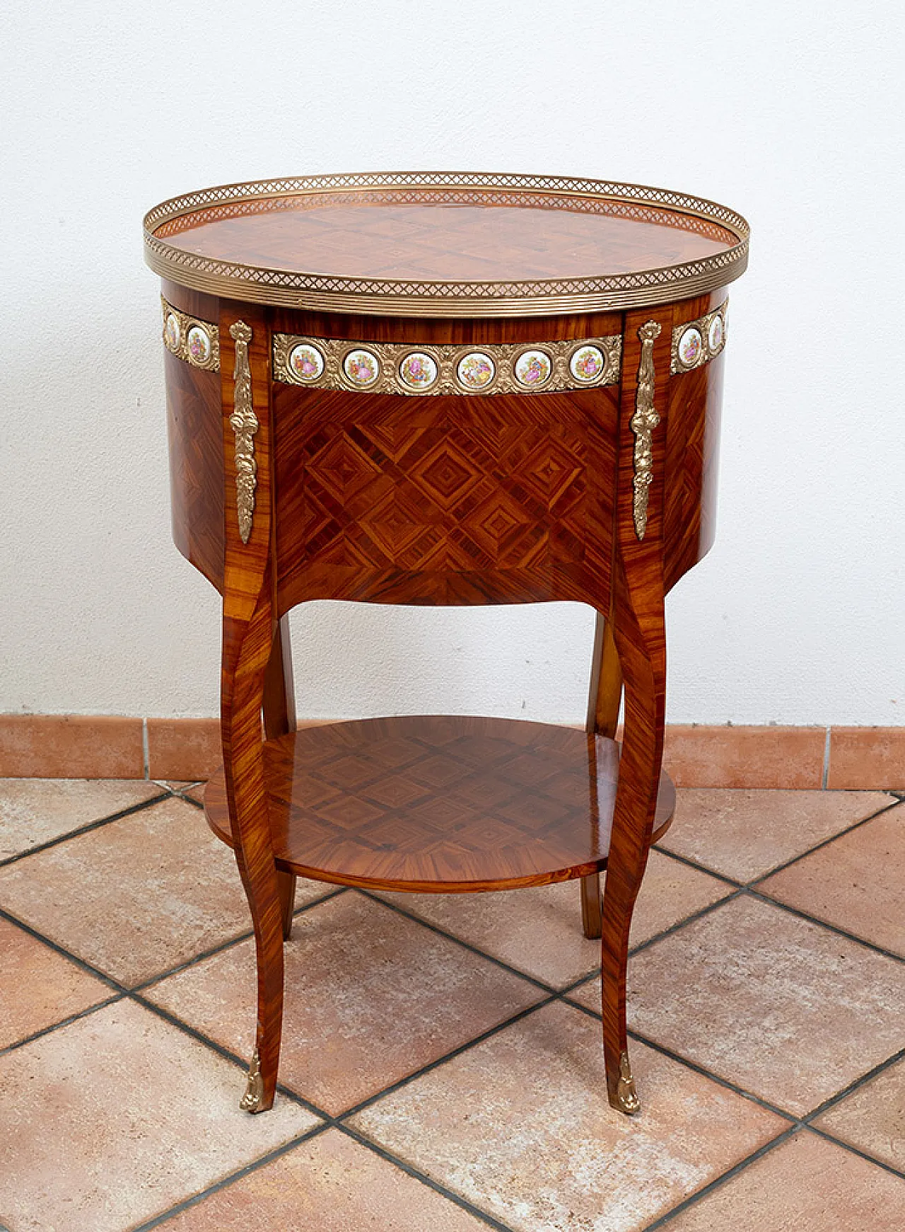 Napoleon III style bedside table in fine exotic wood, 20th century 5