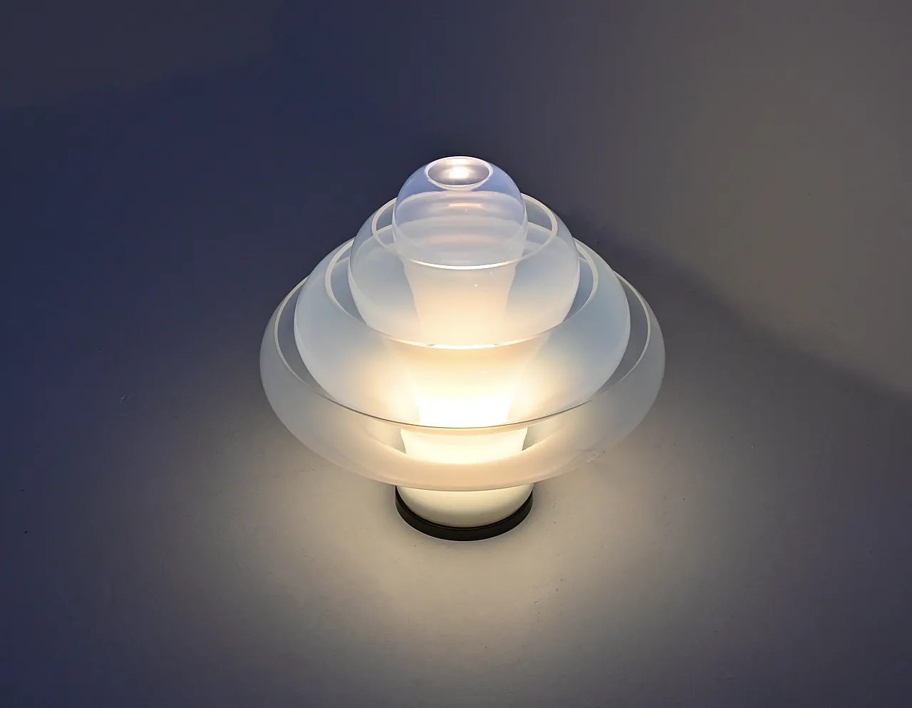 Lampada da tavolo LT305 Lotus di Carlo Nason per Mazzega, anni '60 3