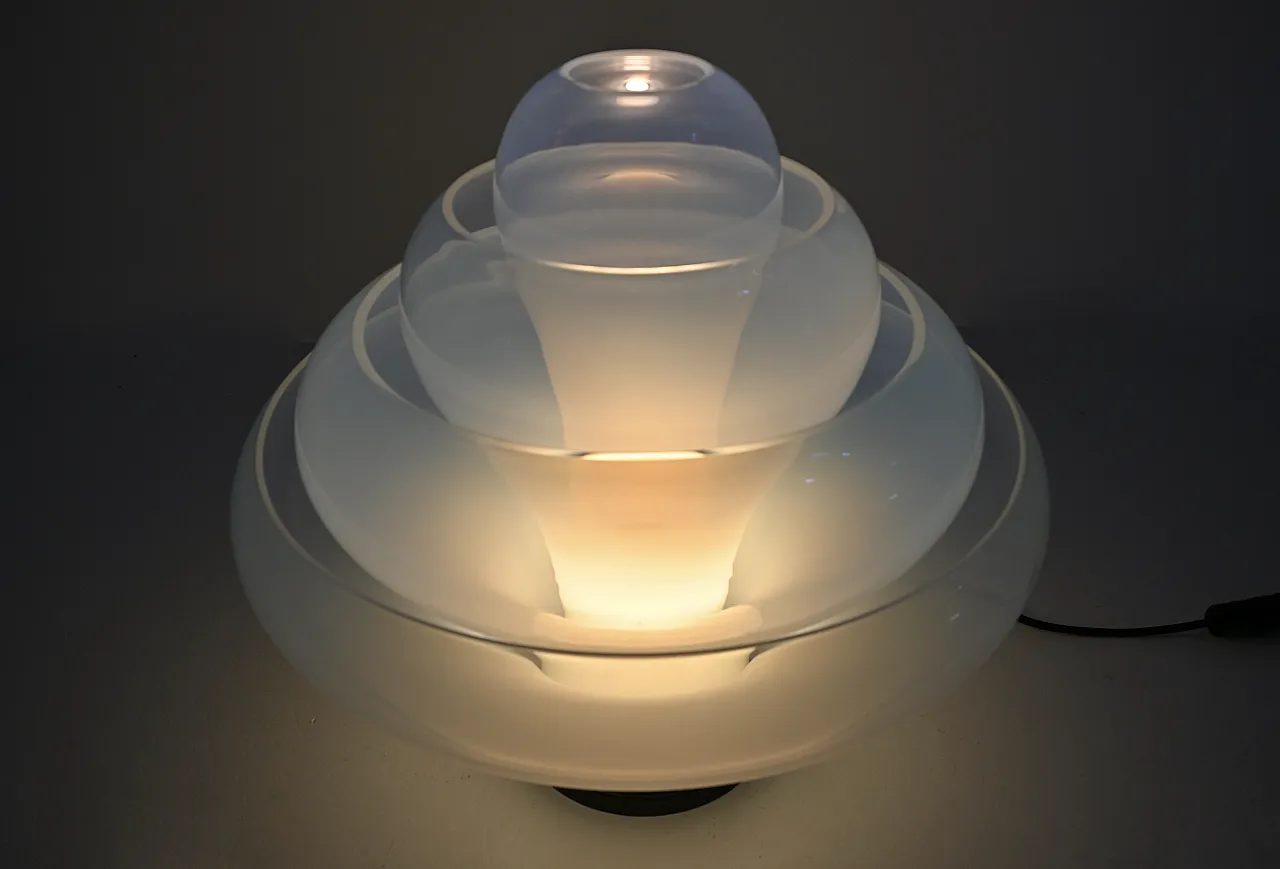 Lampada da tavolo LT305 Lotus di Carlo Nason per Mazzega, anni '60 7
