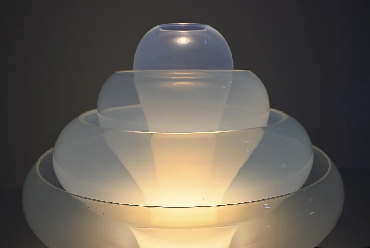 Lampada da tavolo LT305 Lotus di Carlo Nason per Mazzega, anni '60 9