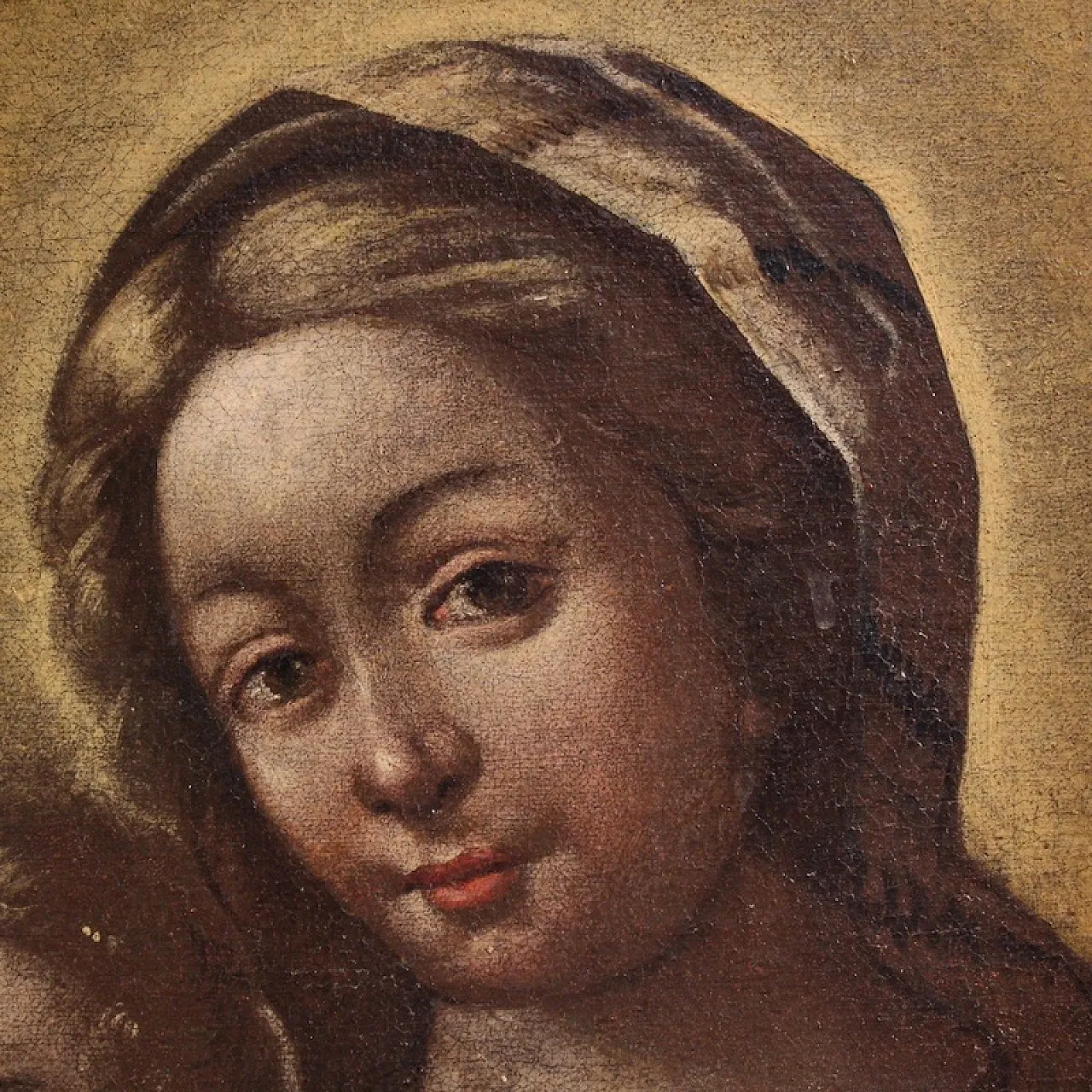Italian painting Madonna with child, 17th century 11