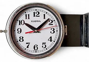 Vintage Black Kappa Double-Sided Ship Wall Clock, 1980s
