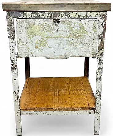 Grey Industrial Iron Chest of Drawers, 1950s
