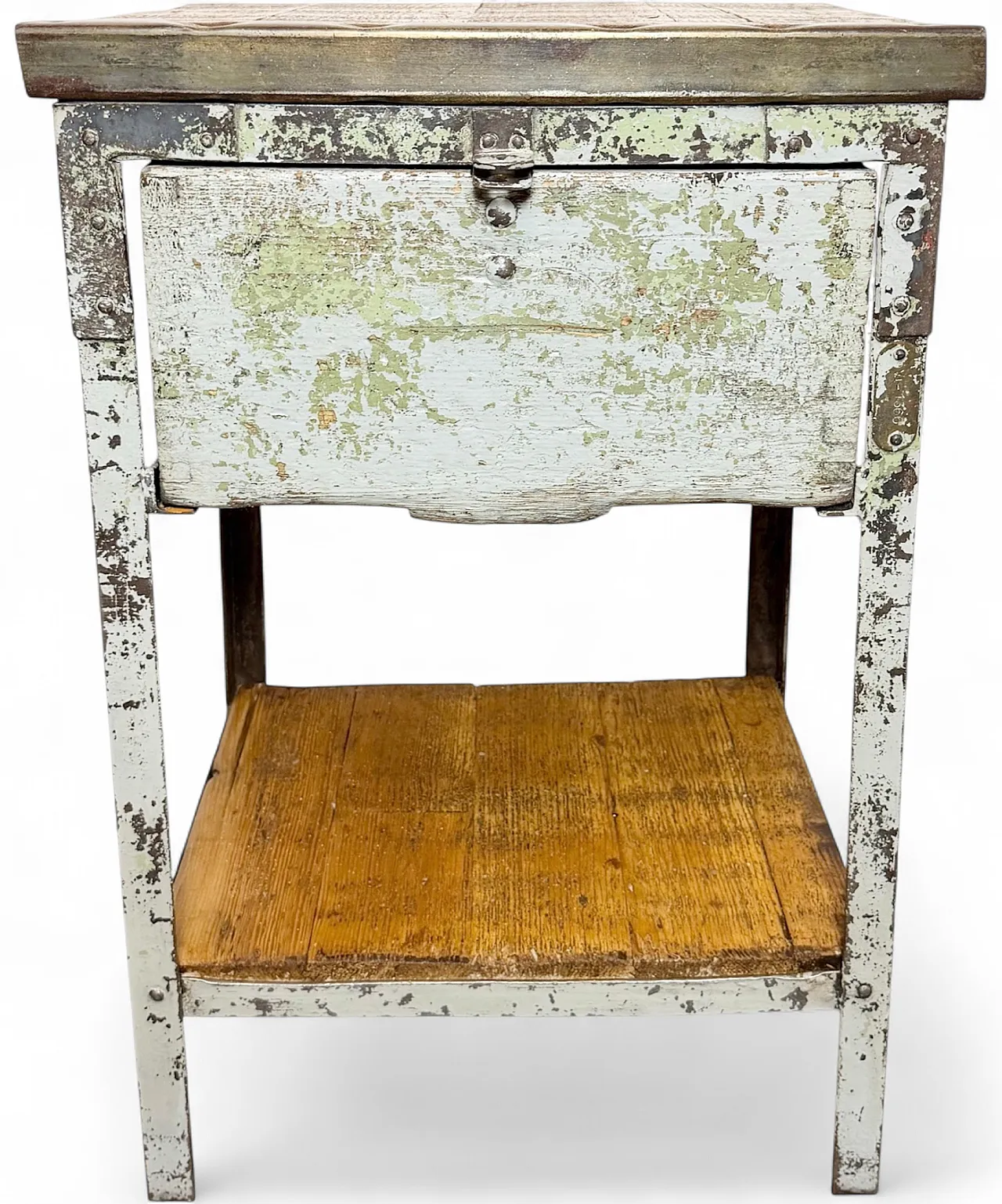 Grey Industrial Iron Chest of Drawers, 1950s 19