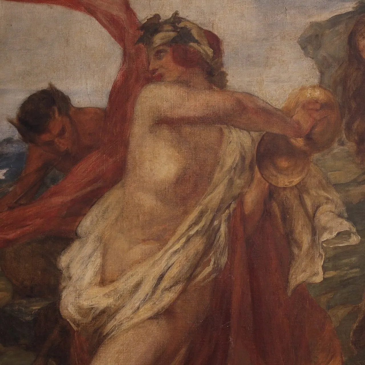 Mythological painting signed Vera Willoughby and dated 1911, Bacchanal 10