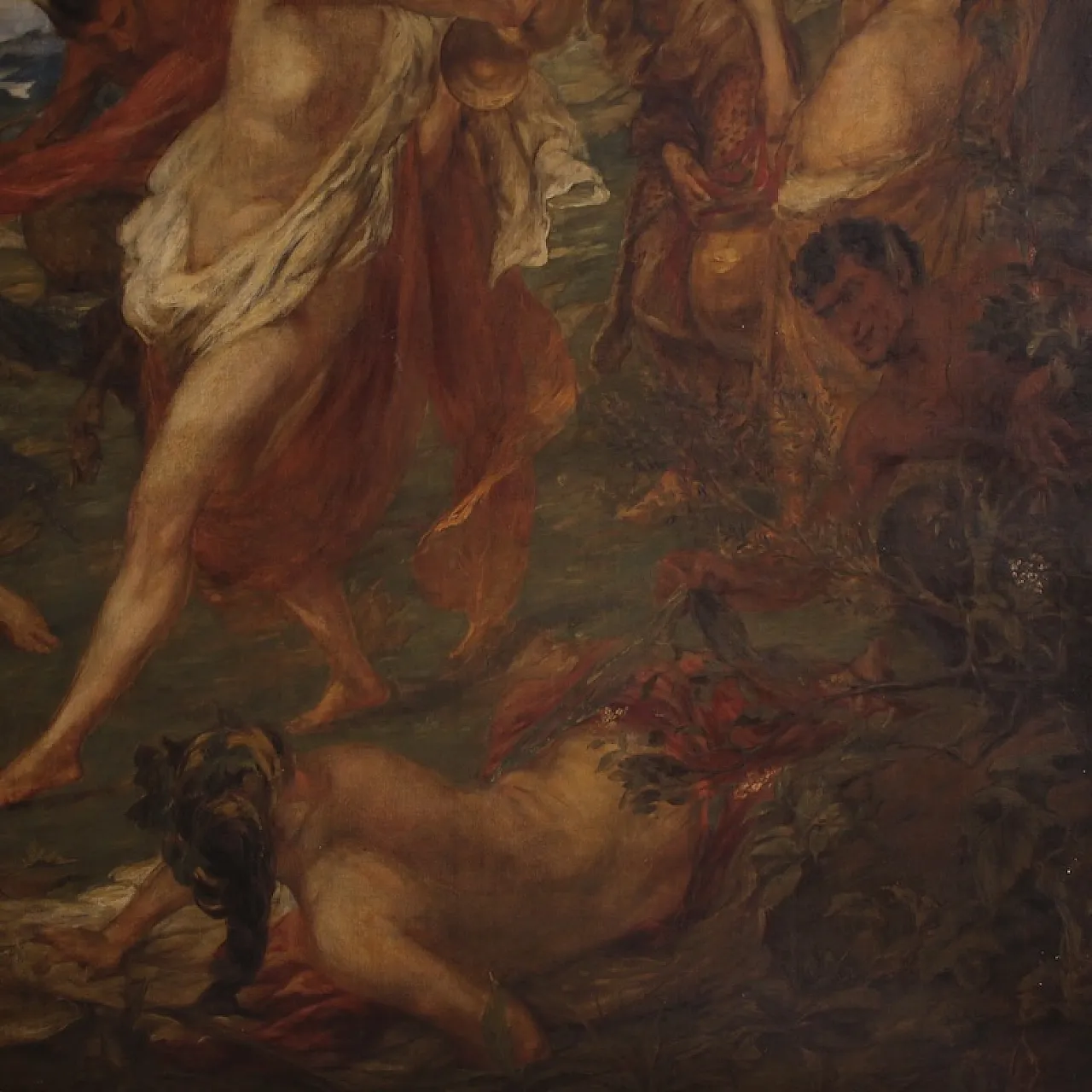 Mythological painting signed Vera Willoughby and dated 1911, Bacchanal 13