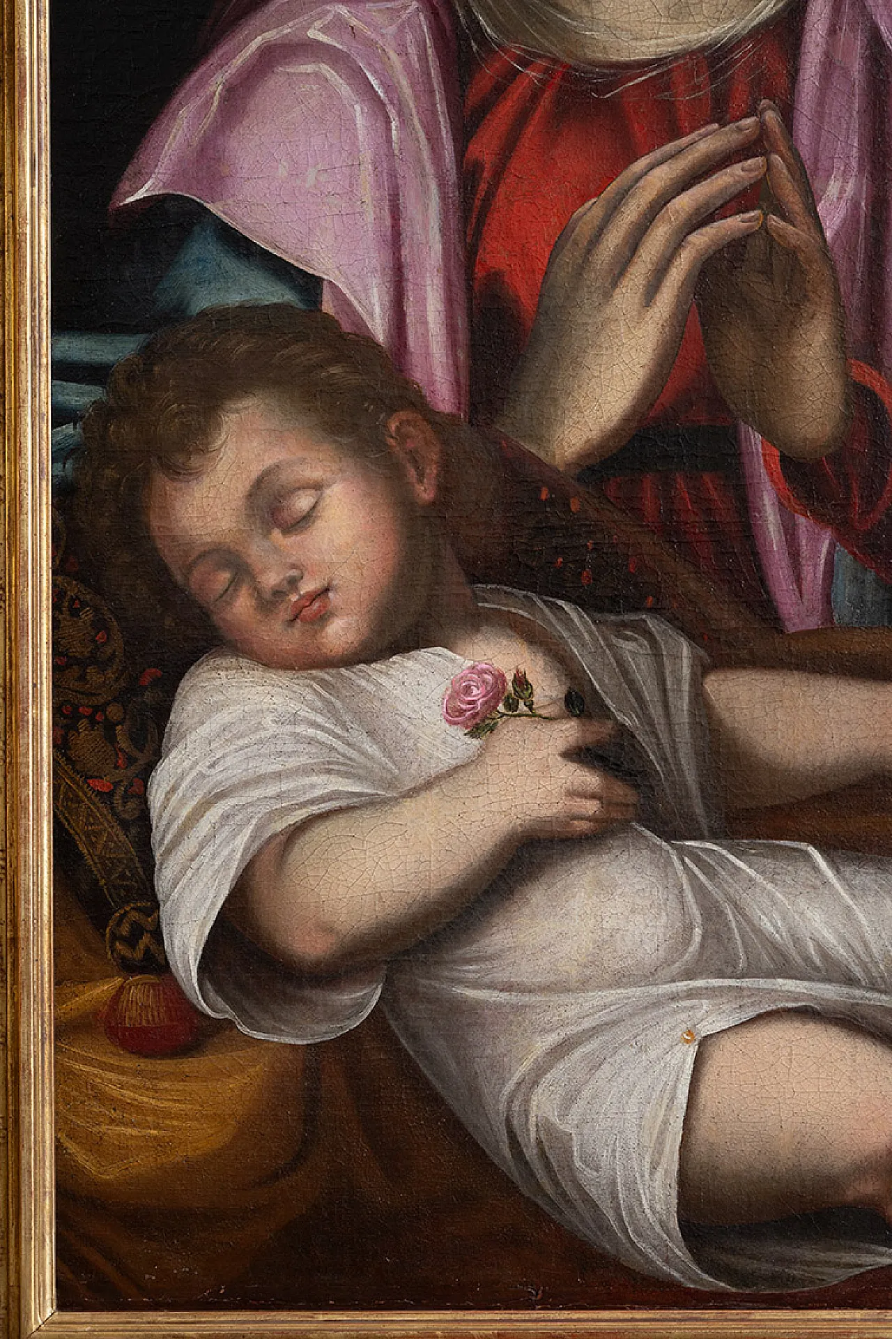 Madonna with sleepin Child, bolognese oil painting on canvas, '600 3