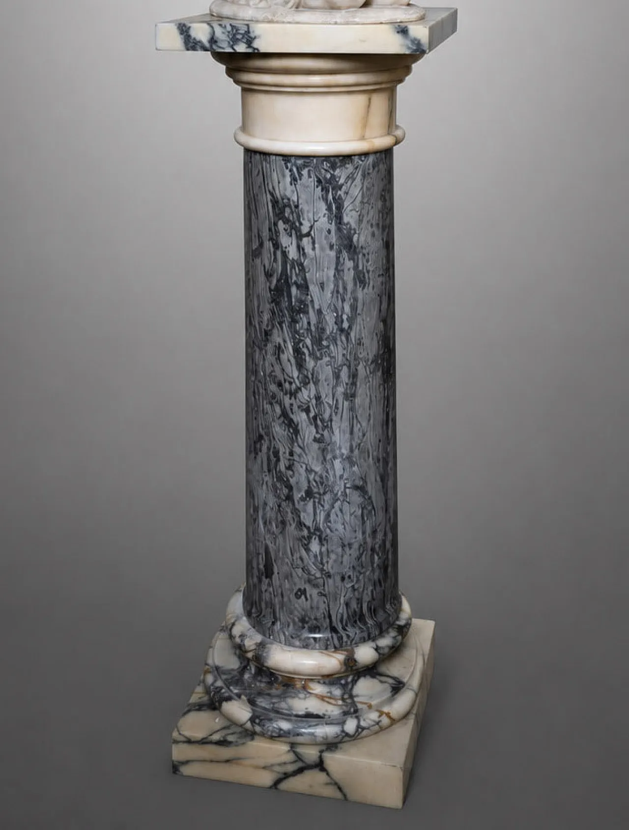 Empire column in Breccia Medicea and Bianco Calacatta, 19th century 1