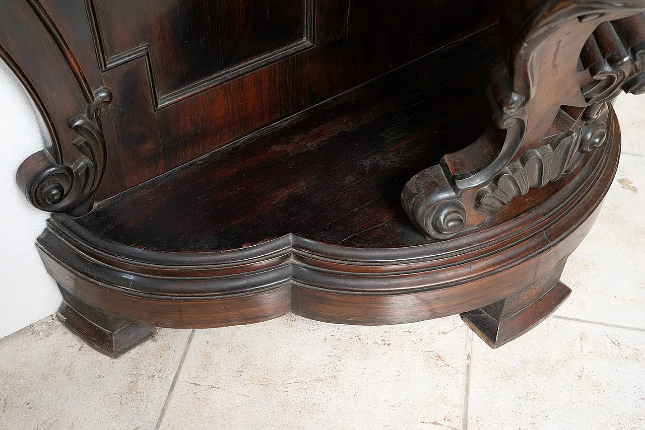 Louis Philippe Neapolitan console in fine exotic wood, 19th c. 5