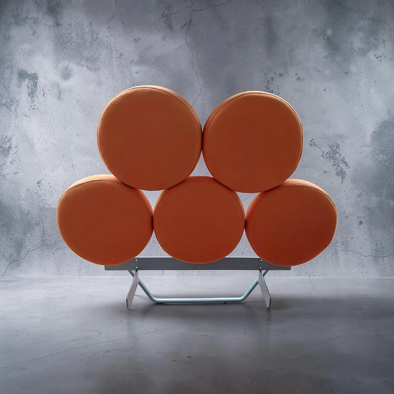 Single bed with sculptural Marshmallow headboard, 1980s 4