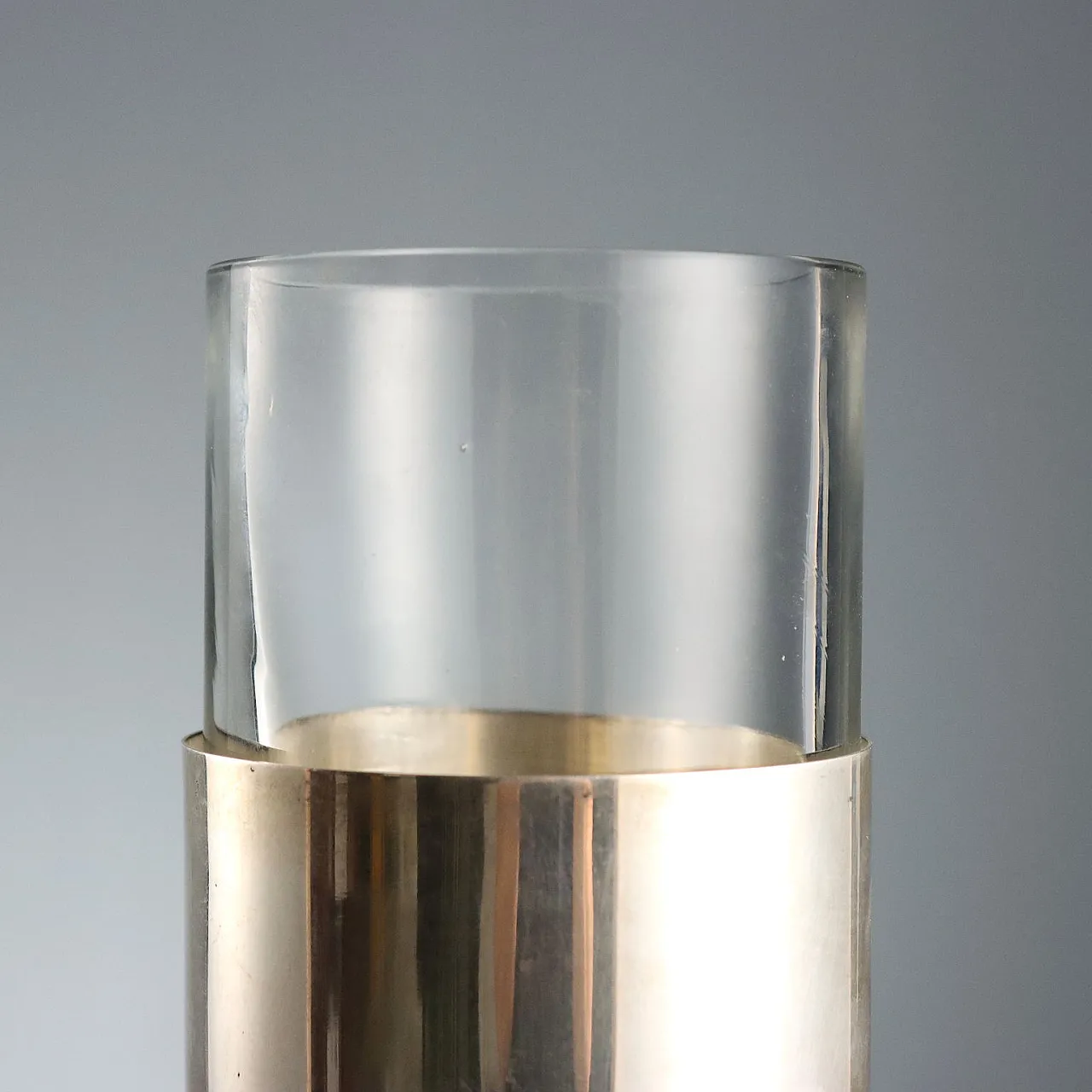 Vaso in cristallo e argento, '900 3