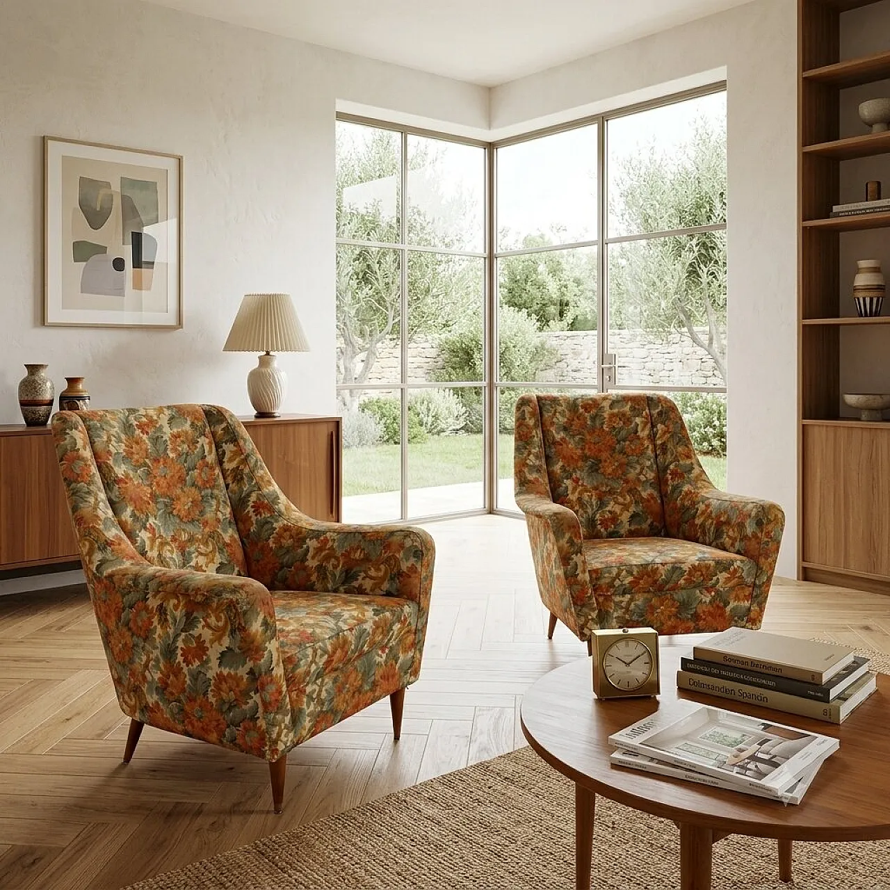 Pair of armchairs to be renovated, 1950s 2
