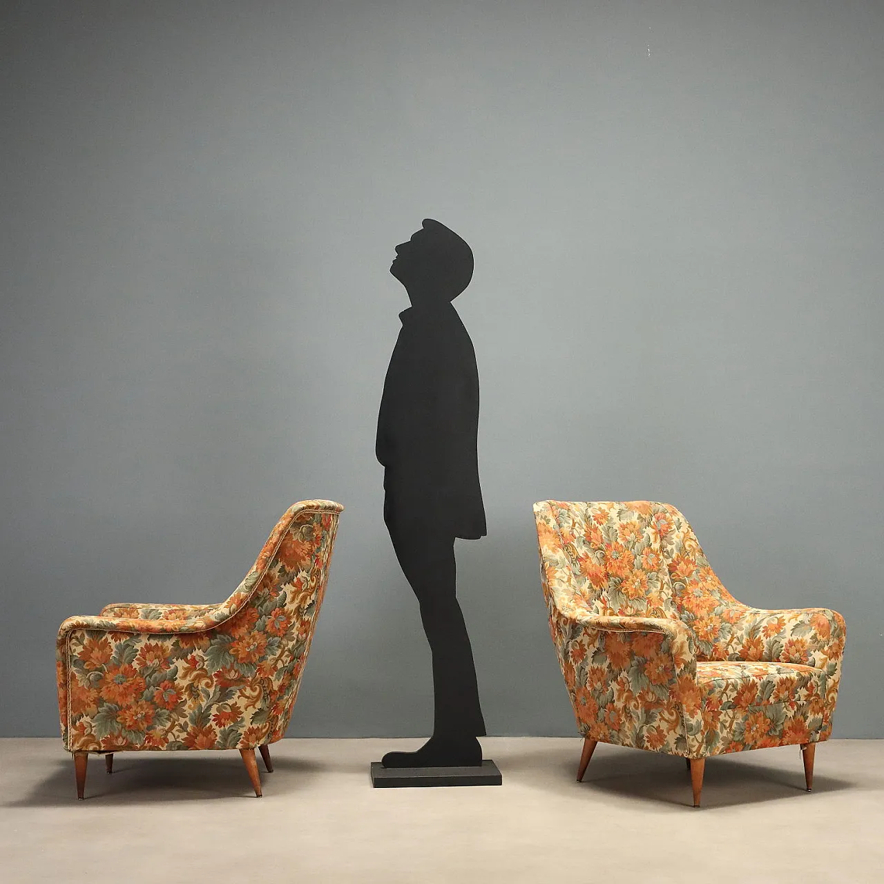 Pair of armchairs to be renovated, 1950s 3