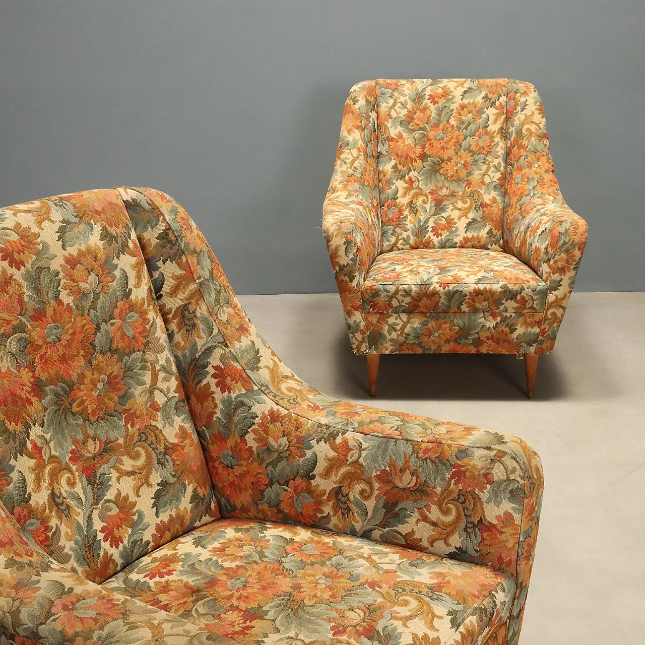 Pair of armchairs to be renovated, 1950s 4