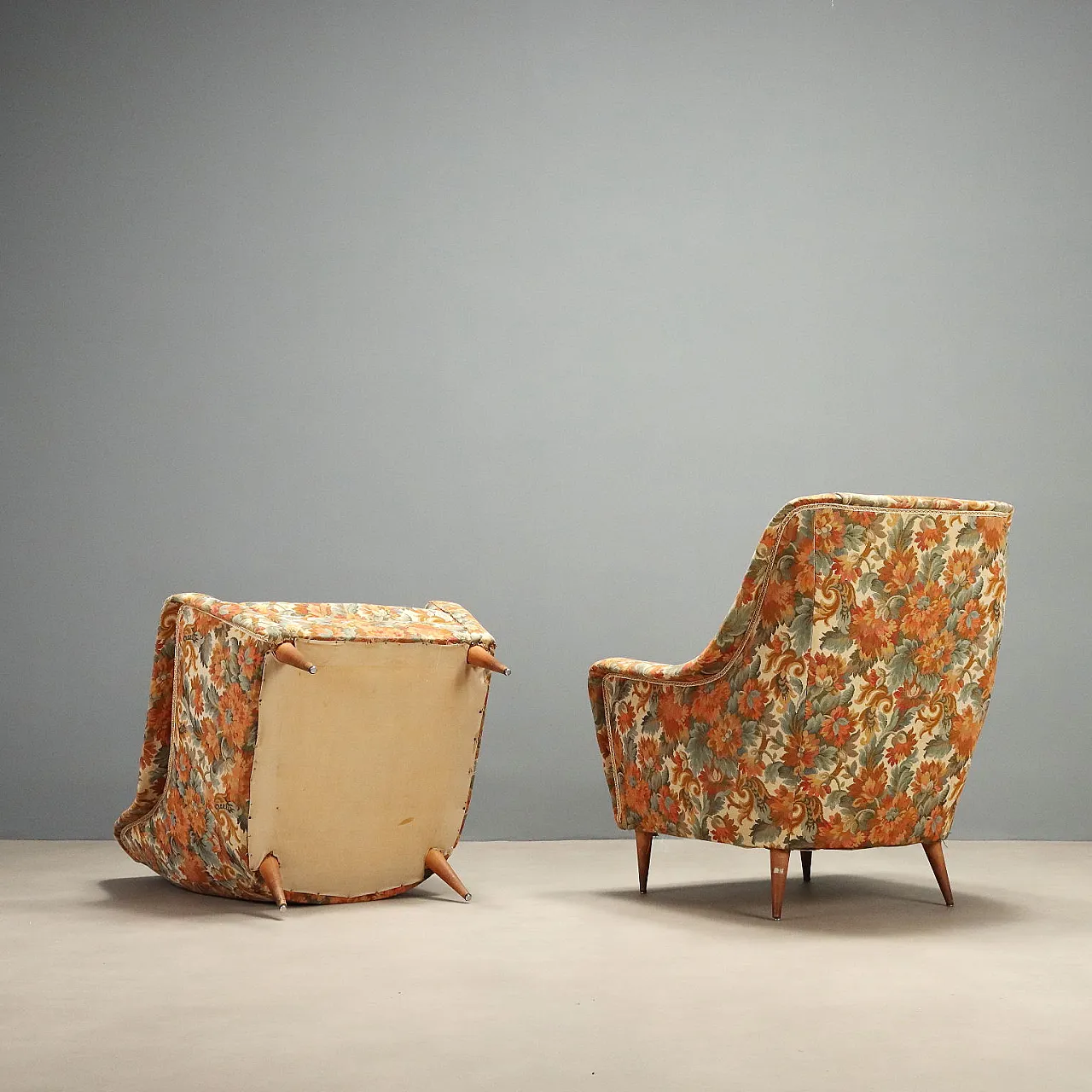 Pair of armchairs to be renovated, 1950s 9