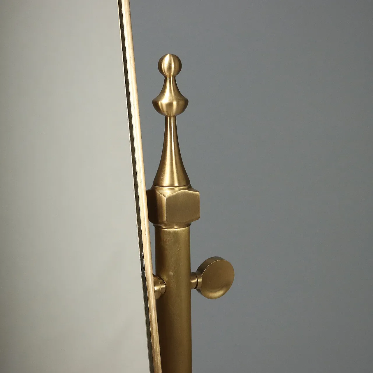 Psiche in ottone con specchio basculante, '900 7