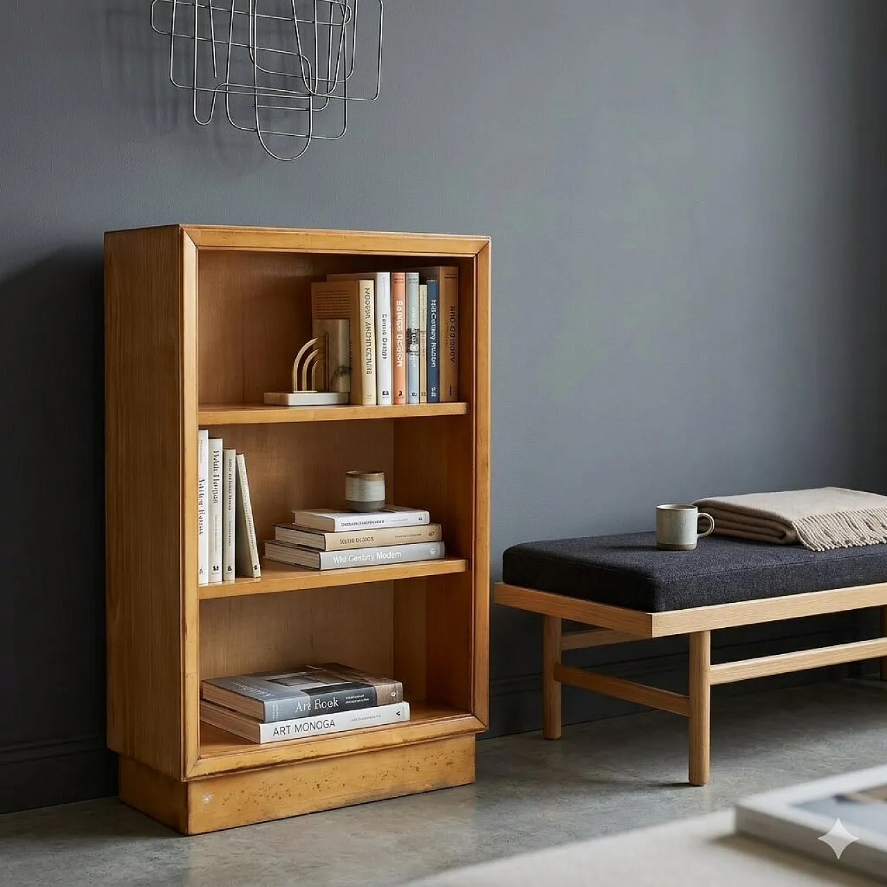 Bookcase in poplar veneer, 1950s 2