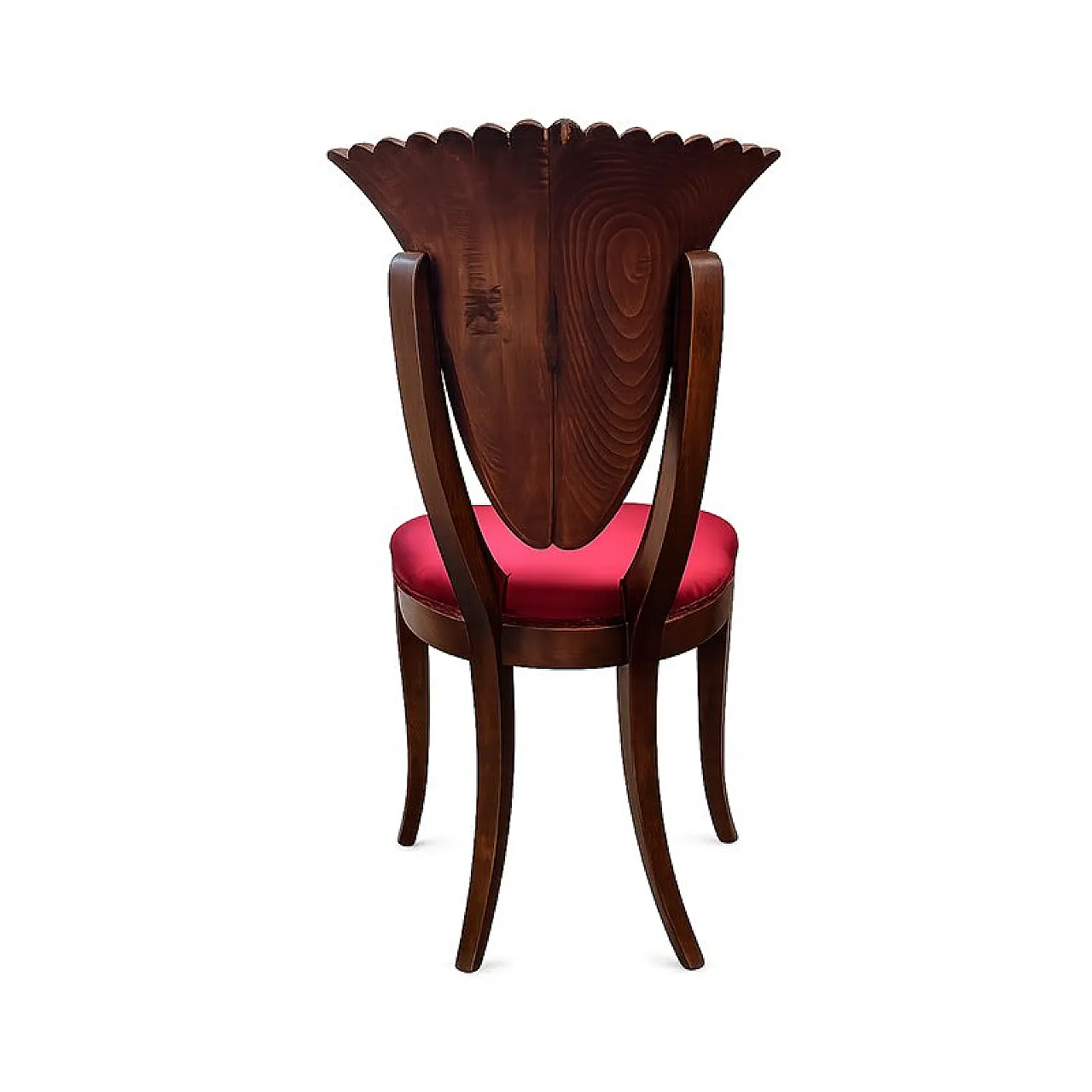 3 Mahogany chairs with fan-shaped carved backrest, 19th century 3