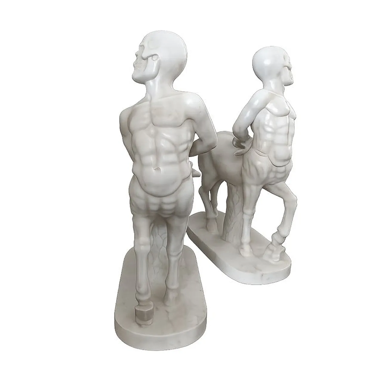 Coppia di sculture Centaur, in marmo, anni '80 2
