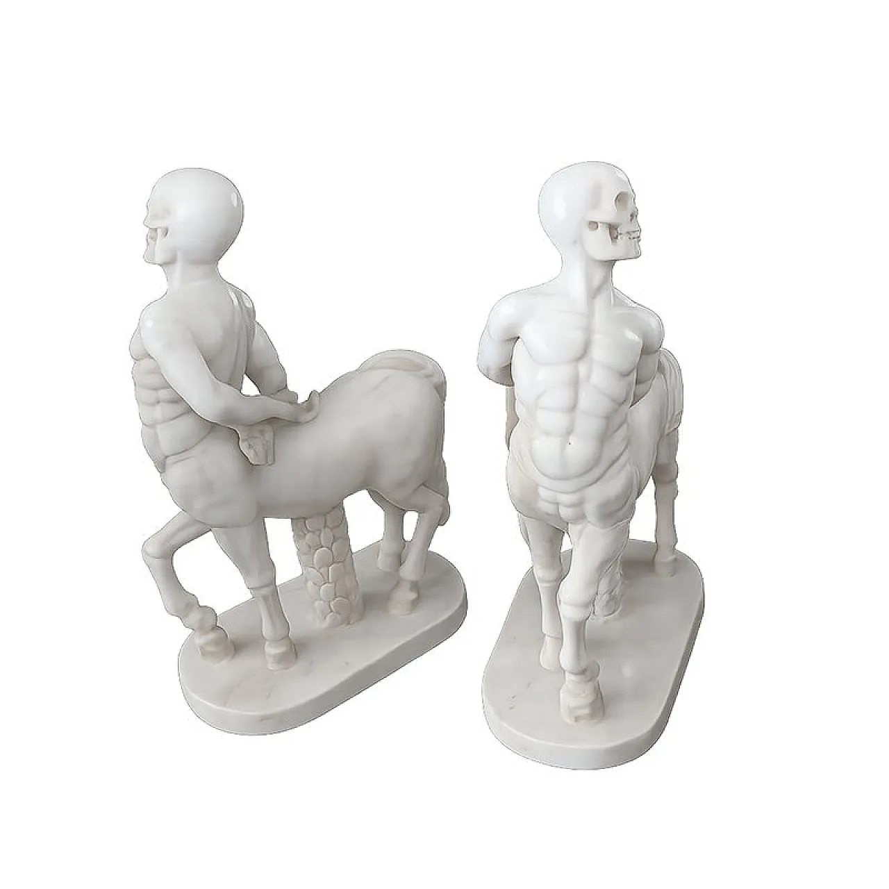Coppia di sculture Centaur, in marmo, anni '80 3