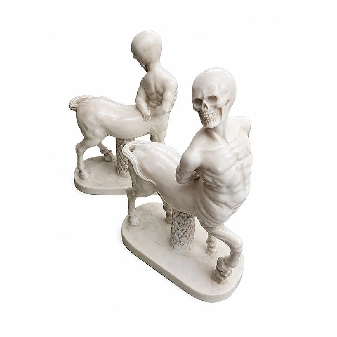 Coppia di sculture Centaur, in marmo, anni '80 4