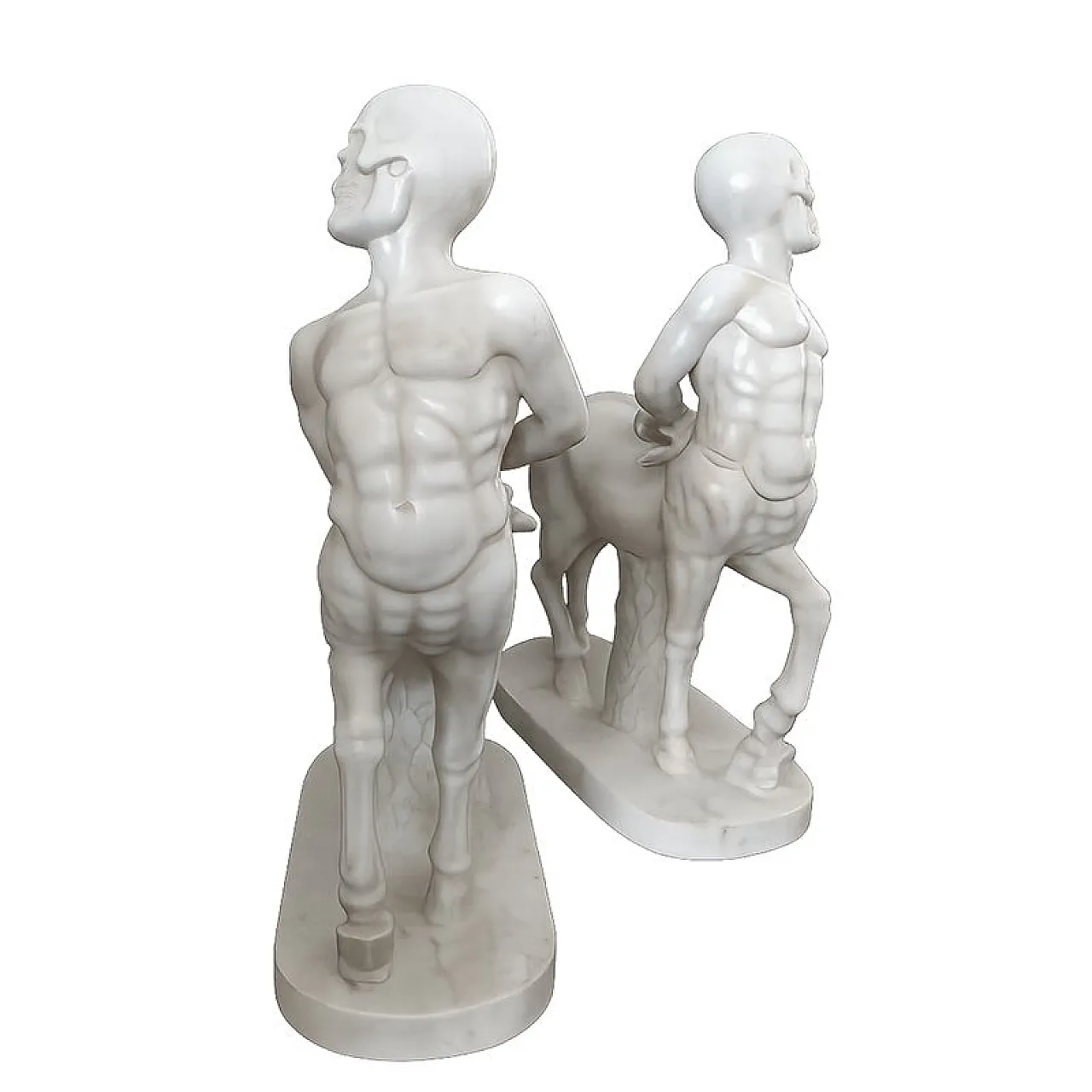 Coppia di sculture Centaur, in marmo, anni '80 5
