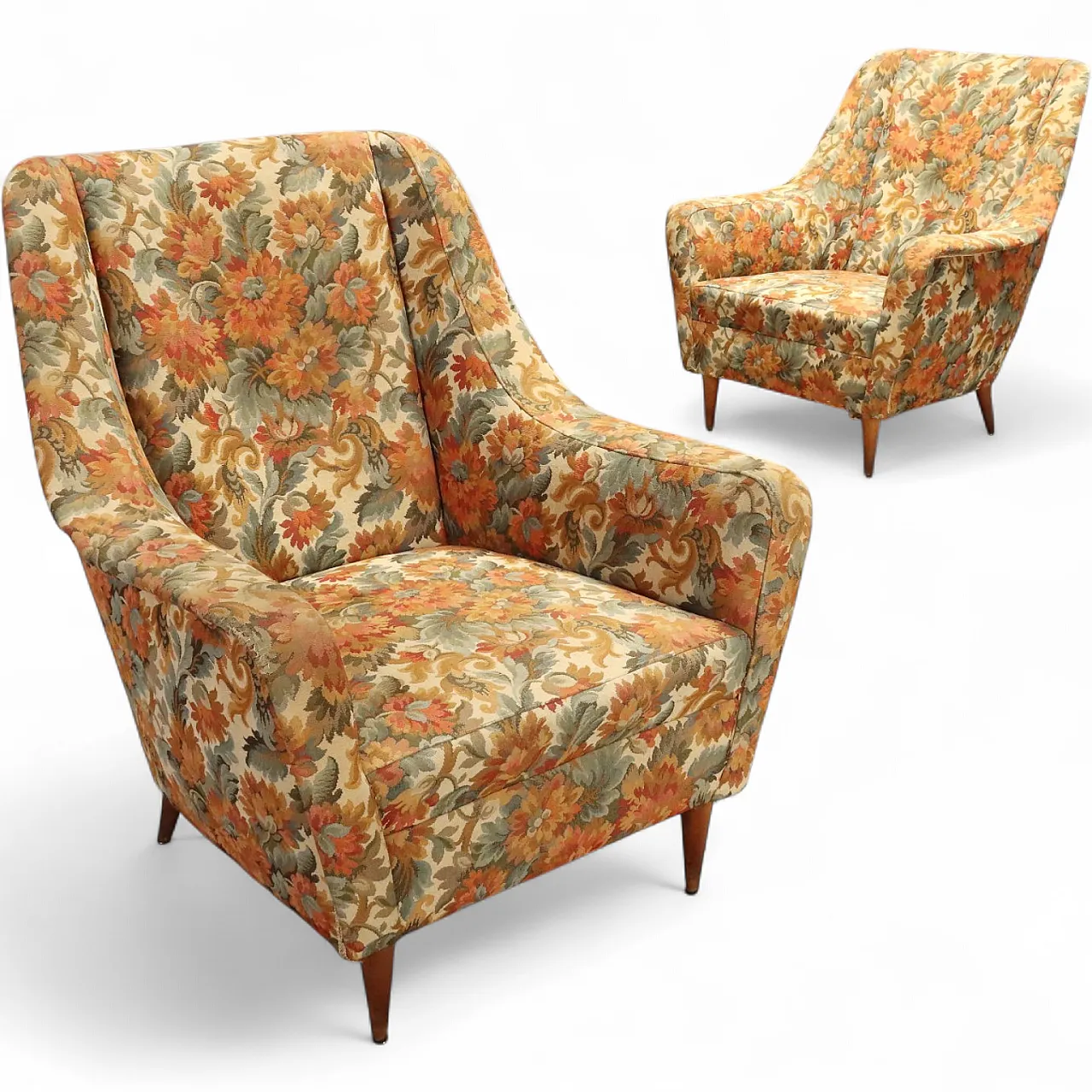 Pair of armchairs to be renovated, 1950s 10