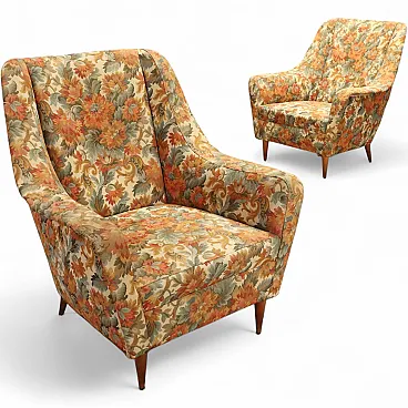 Pair of armchairs to be renovated, 1950s