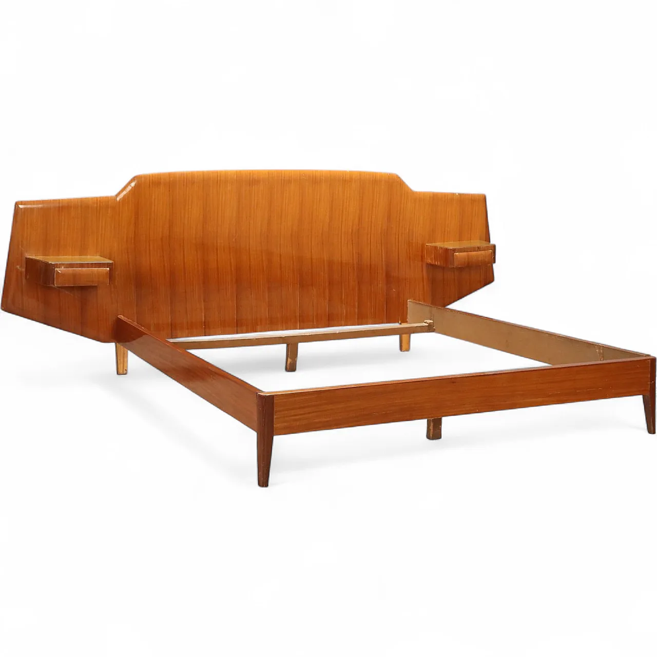 Double bed with integrated bedside tables, 1950s 11