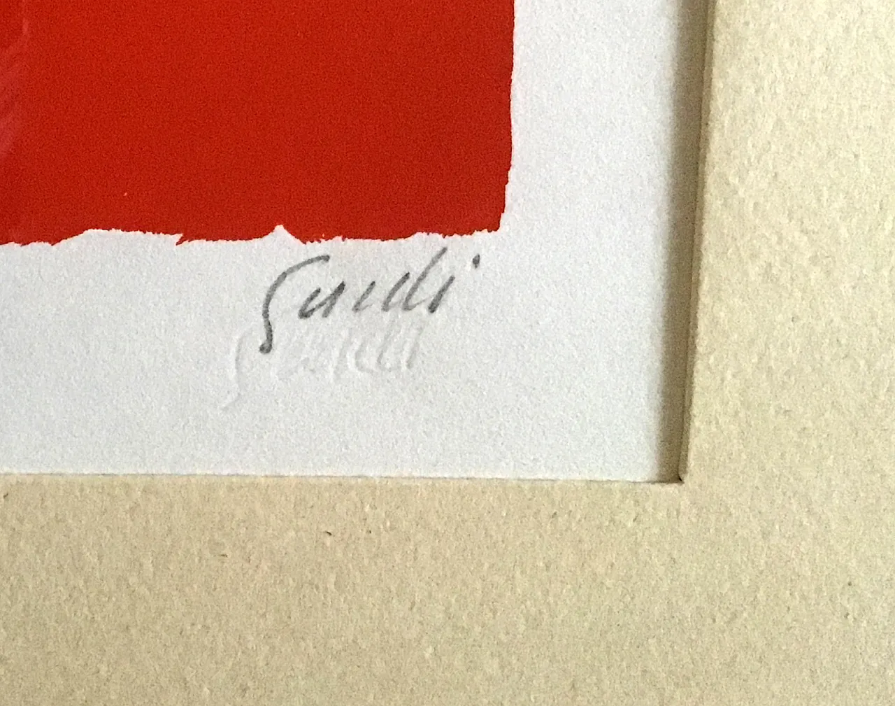 Virgilio Guidi, Prova d'Autore, litografia originale, anni '70 8