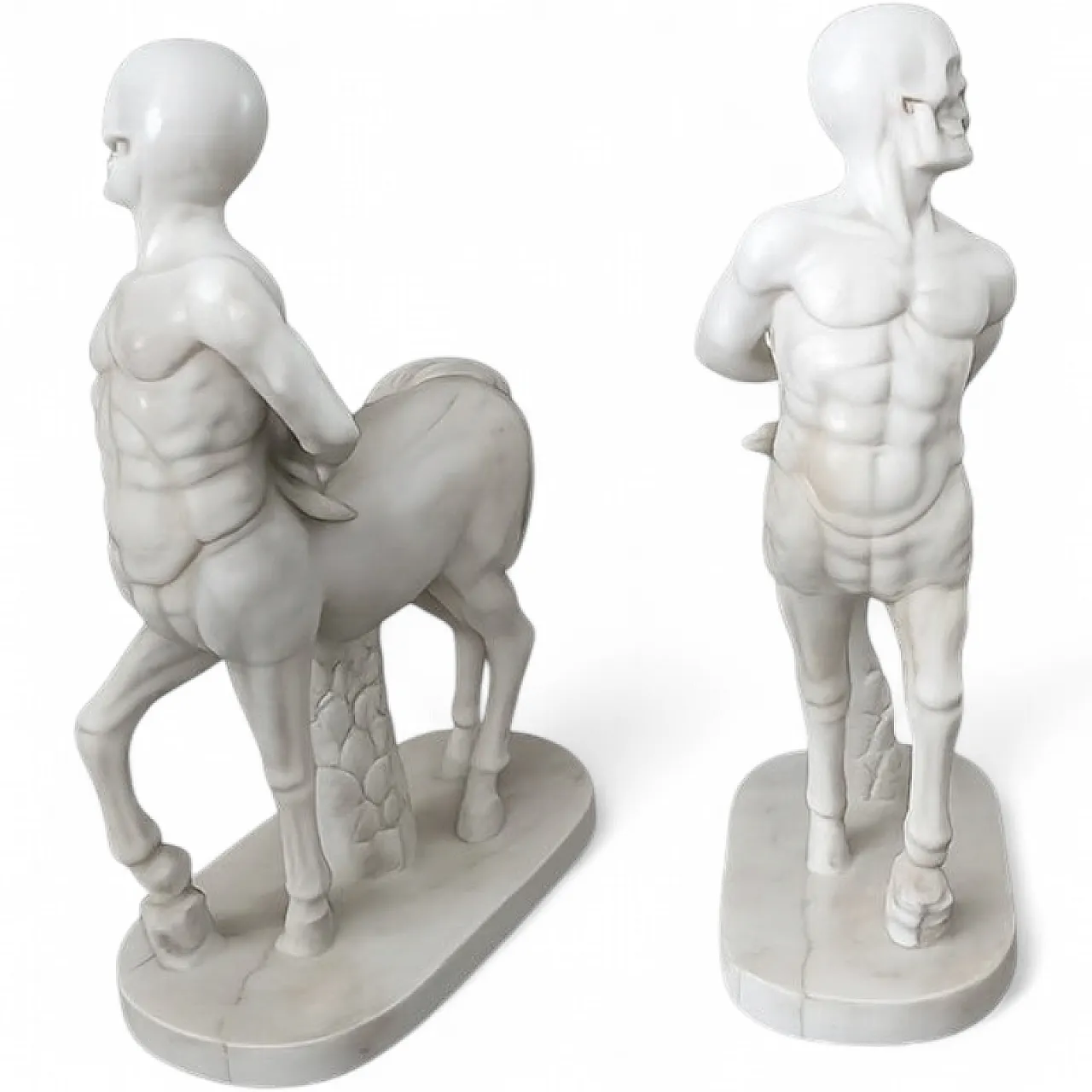 Coppia di sculture Centaur, in marmo, anni '80 7