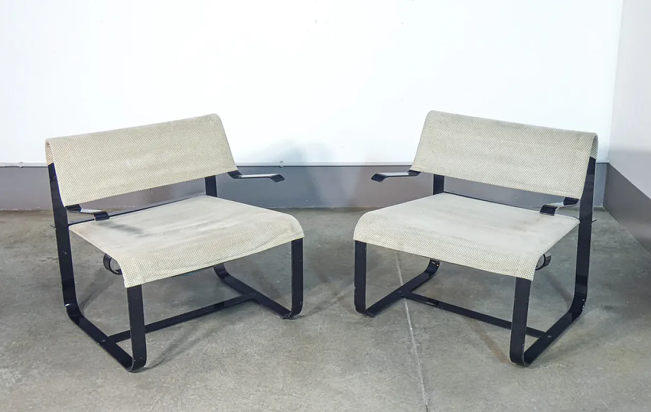 Giovanni Offredi's 6 Armchairs for Saporiti, 1970s 2