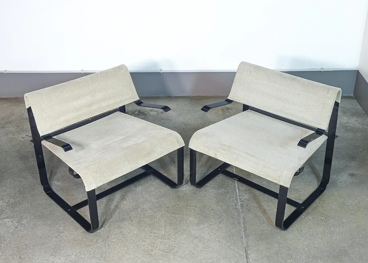 Giovanni Offredi's 6 Armchairs for Saporiti, 1970s 3