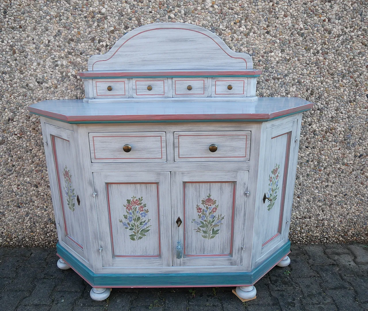 Credenza scantonata laccata, anni 2000 1