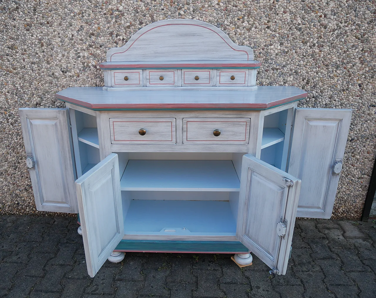 Credenza scantonata laccata, anni 2000 2