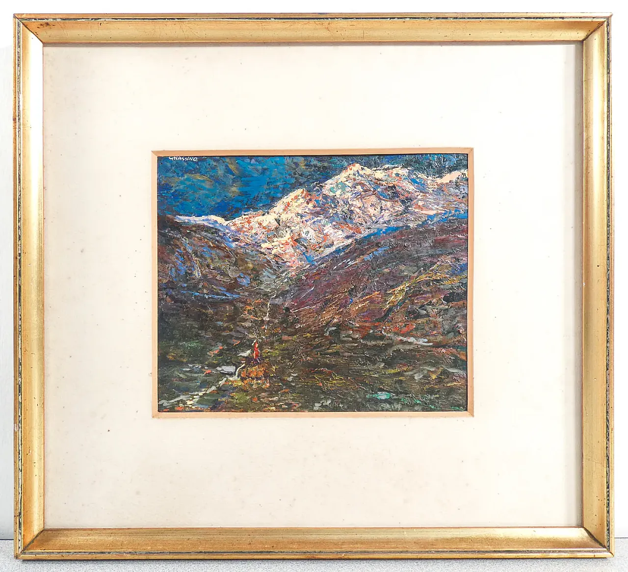 Grassino Mountain Landscape, oil on panel, 20th century 1