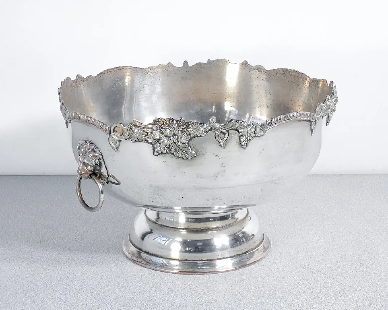 Vaso centrotavola Old Sheffield in rame placcato argento, tardo '800 7