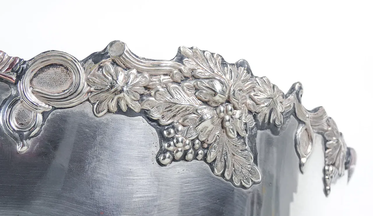 Vaso centrotavola Old Sheffield in rame placcato argento, tardo '800 8