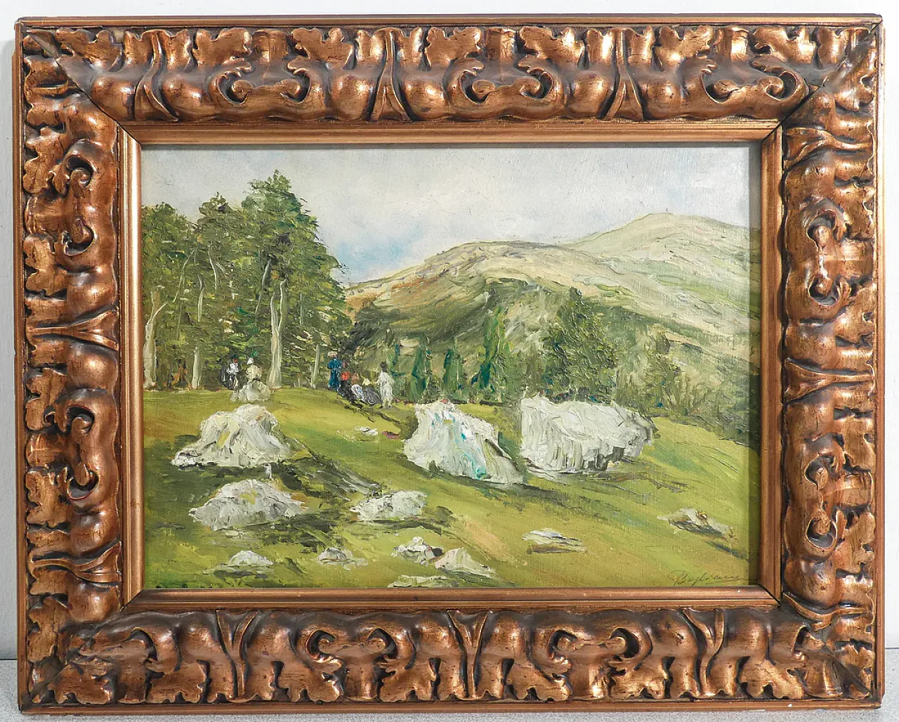 Paesaggio di G. Bogliani, olio su tavola, primo '900 1