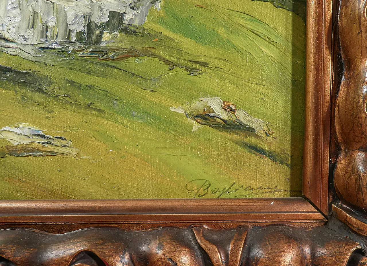 Paesaggio di G. Bogliani, olio su tavola, primo '900 5