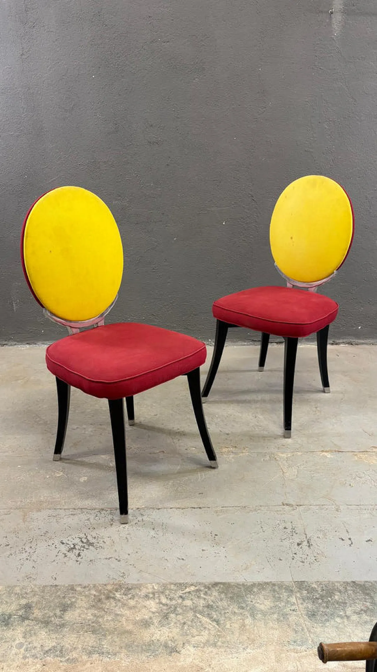 Pair of medallion chairs by Jean-Charles De Castelbajac, 20th century 5