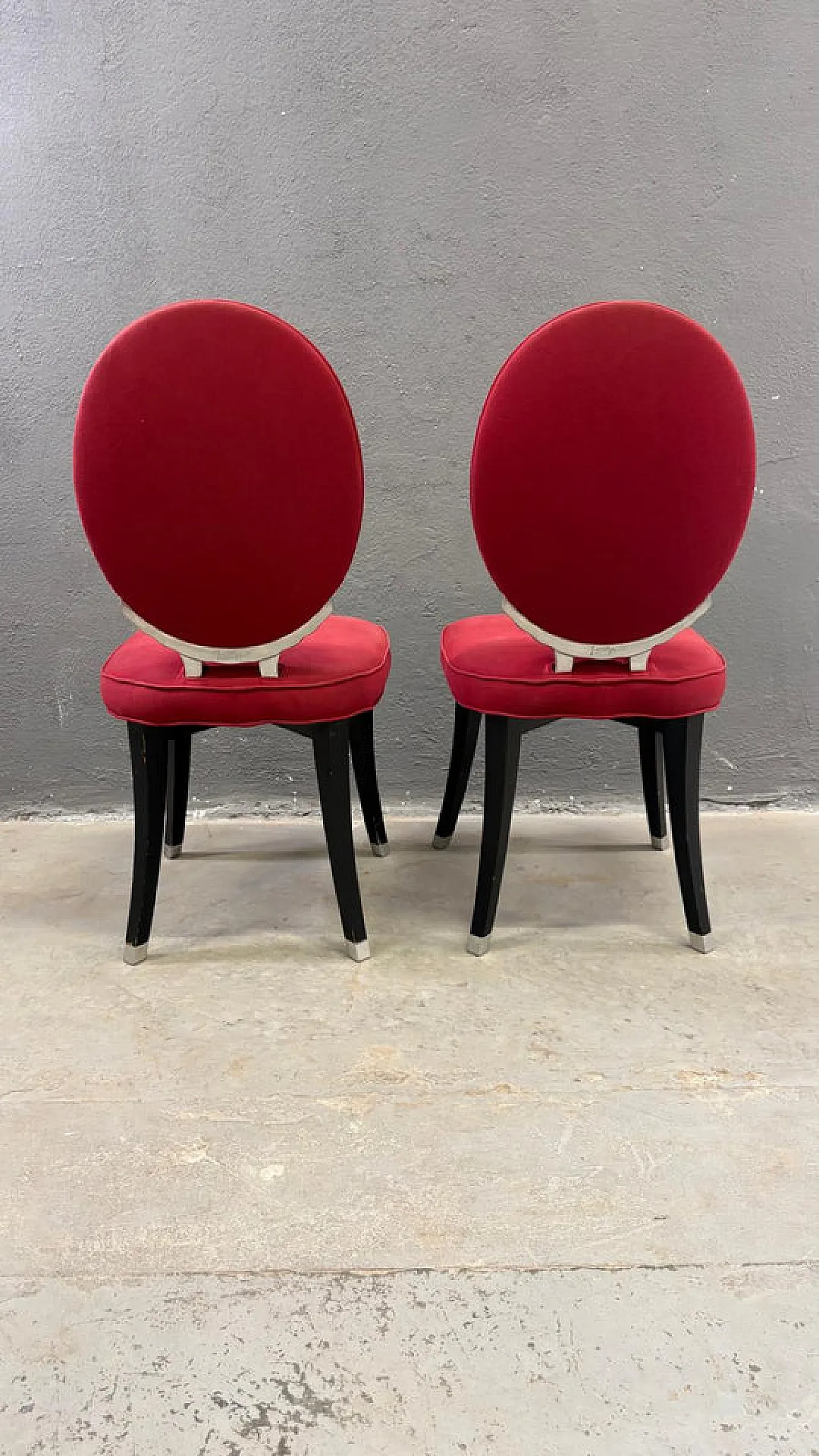 Pair of medallion chairs by Jean-Charles De Castelbajac, 20th century 6