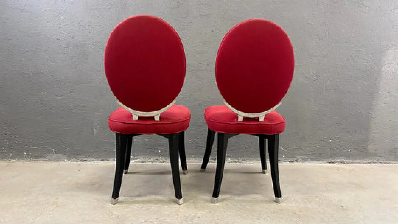 Pair of medallion chairs by Jean-Charles De Castelbajac, 20th century 8