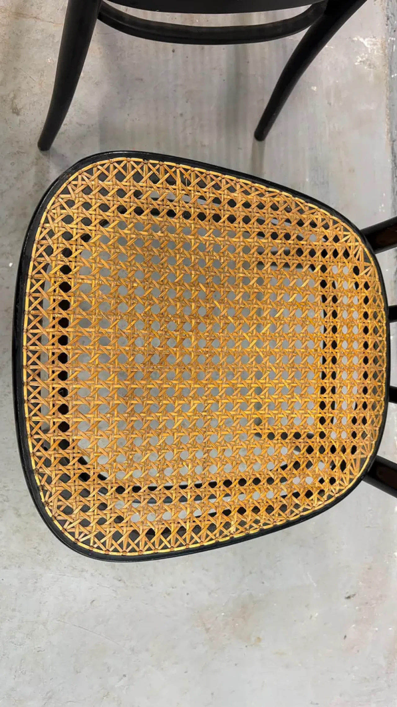 Pair of chairs in bentwood and Vienna straw seats, 1960s 8
