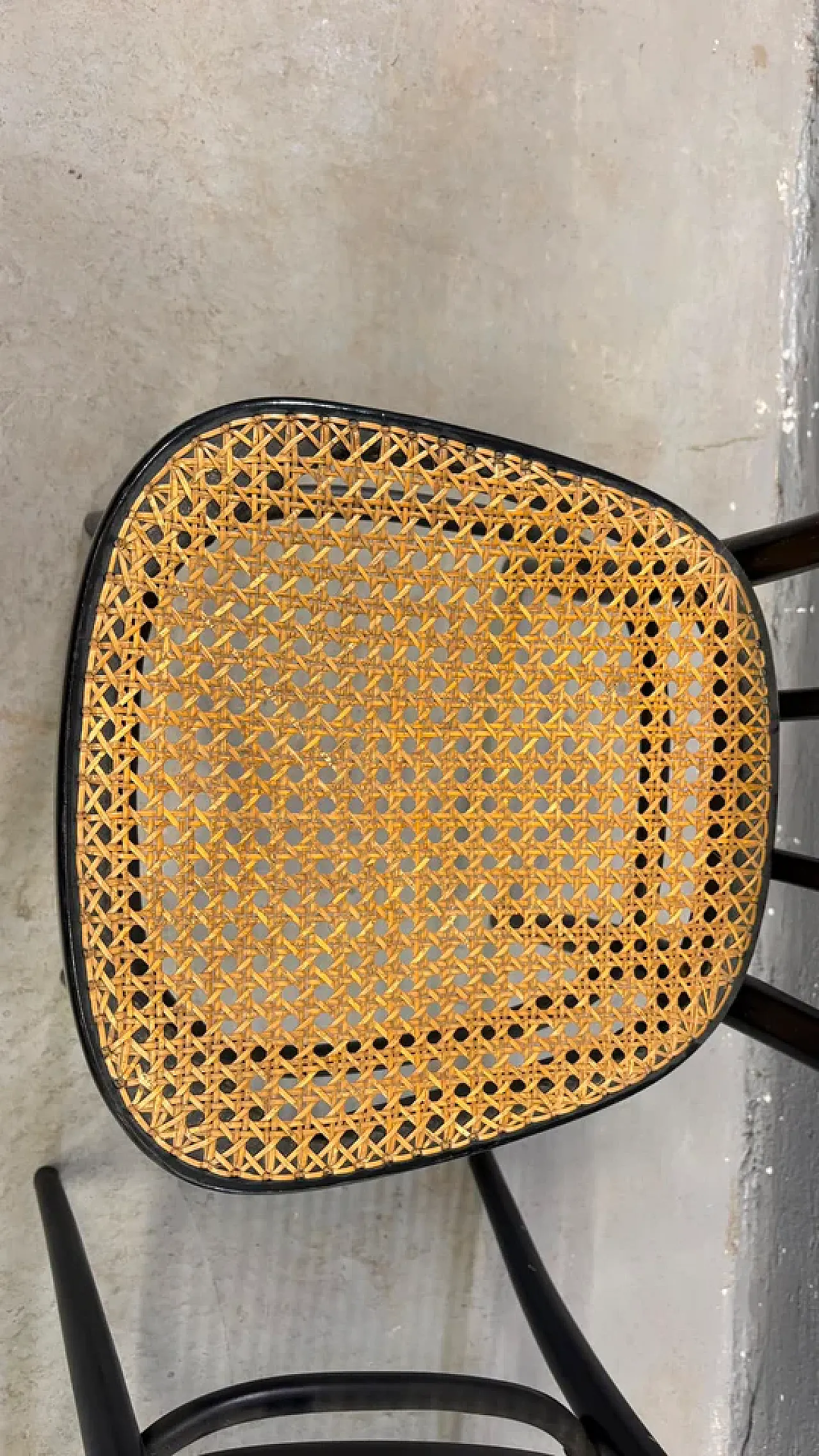 Pair of chairs in bentwood and Vienna straw seats, 1960s 10