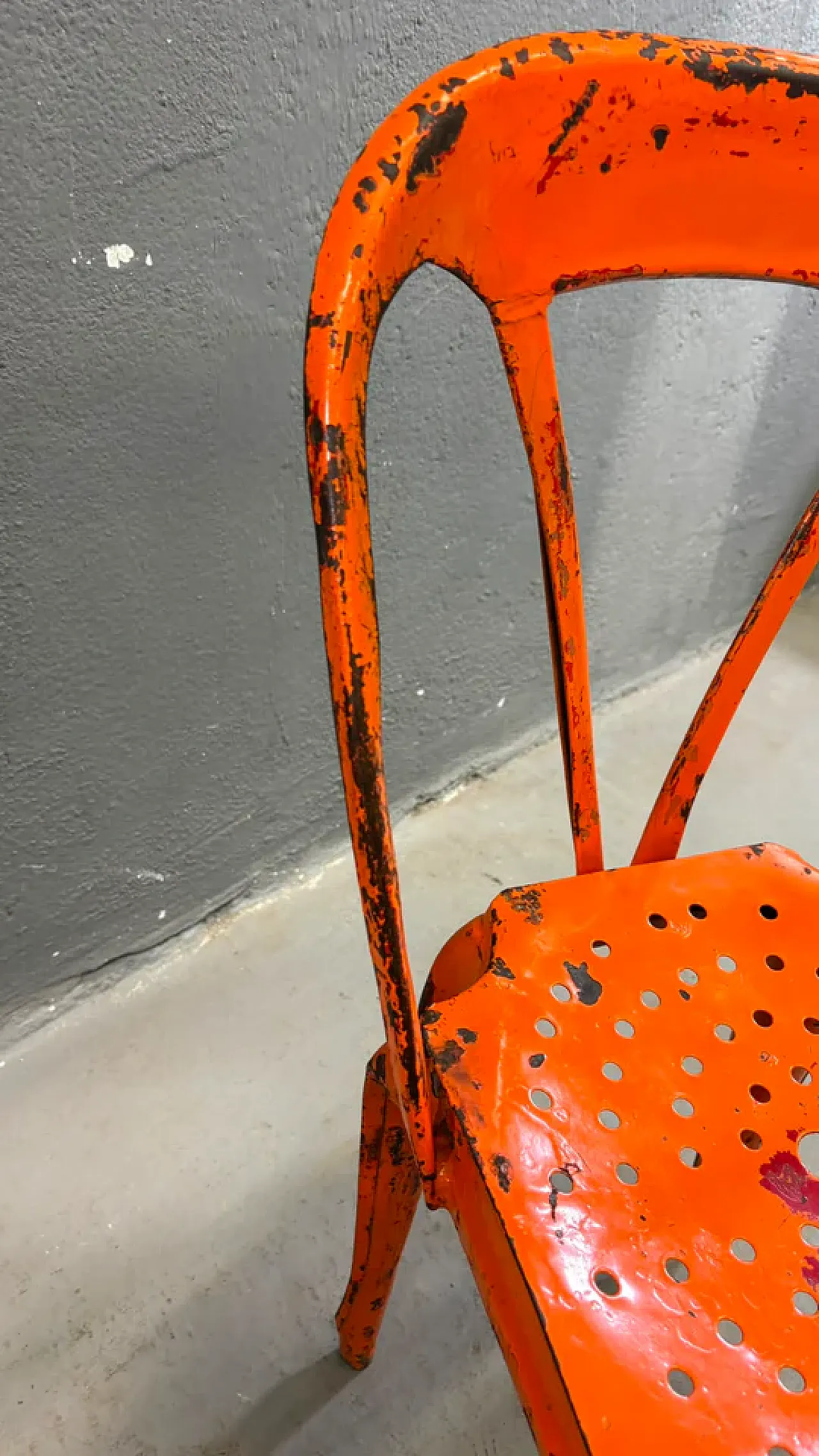 Pair of Industrial metal chairs by Joseph Mathieu, 1920s 12