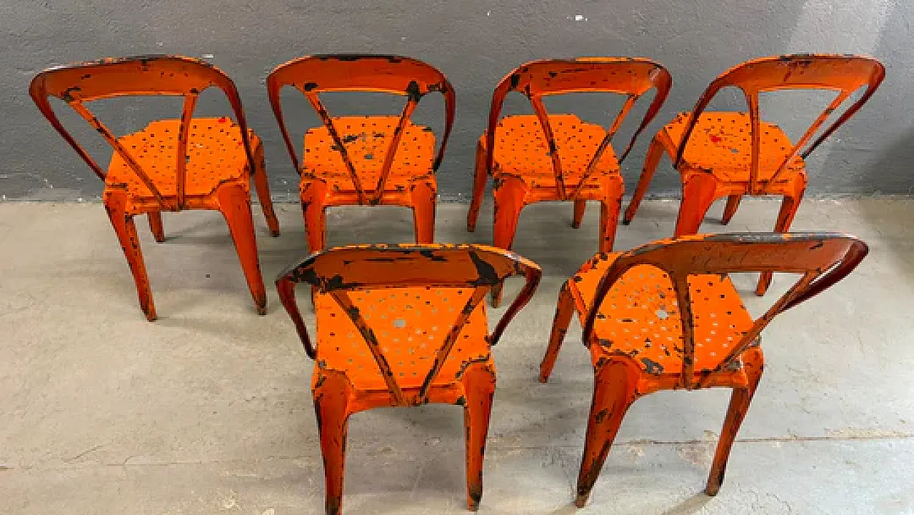 6 Industrial chairs by Joseph Mathieu, 1920s 3