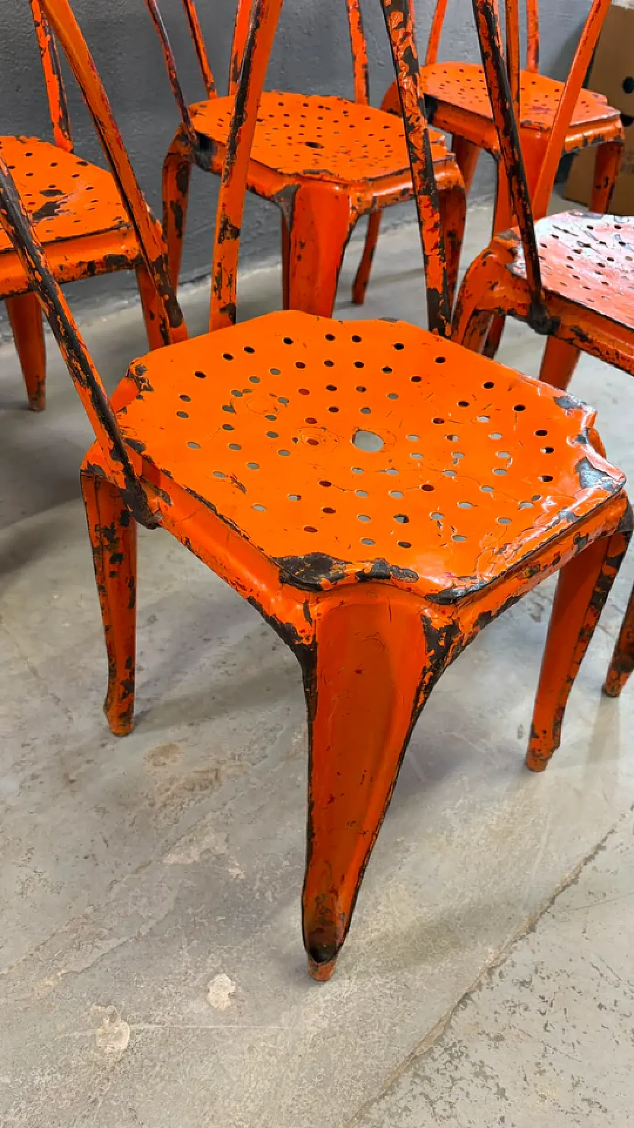 6 Industrial chairs by Joseph Mathieu, 1920s 9